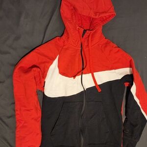 Nike Set Red And White Hoodie And Pants